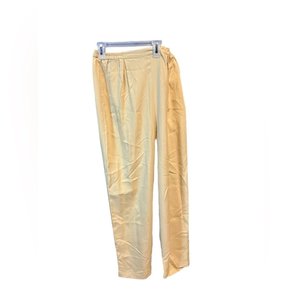 Meleose Studio Silk Pull On Pants Yellow M - Picture 2 of 7